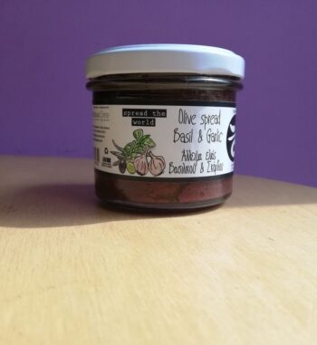 Delicious Crete Olive spread Basil & Garlic 100g